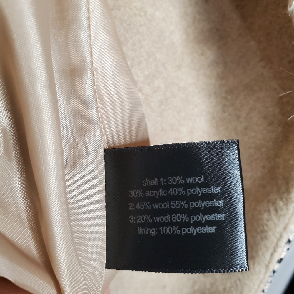 Eloquii Wool Black Tan Suede Moto Zip Jacket Tweed - Picture 6 of 6
